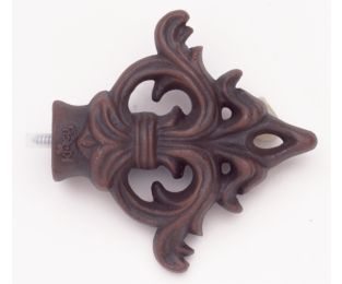 Acanthus Arrow Arrow Finial With Plug - Rust - 777